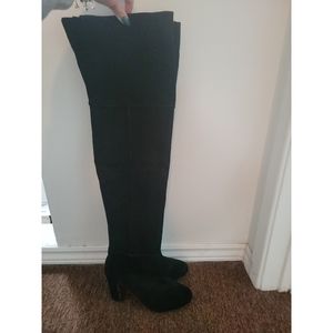 Black over the knee boots